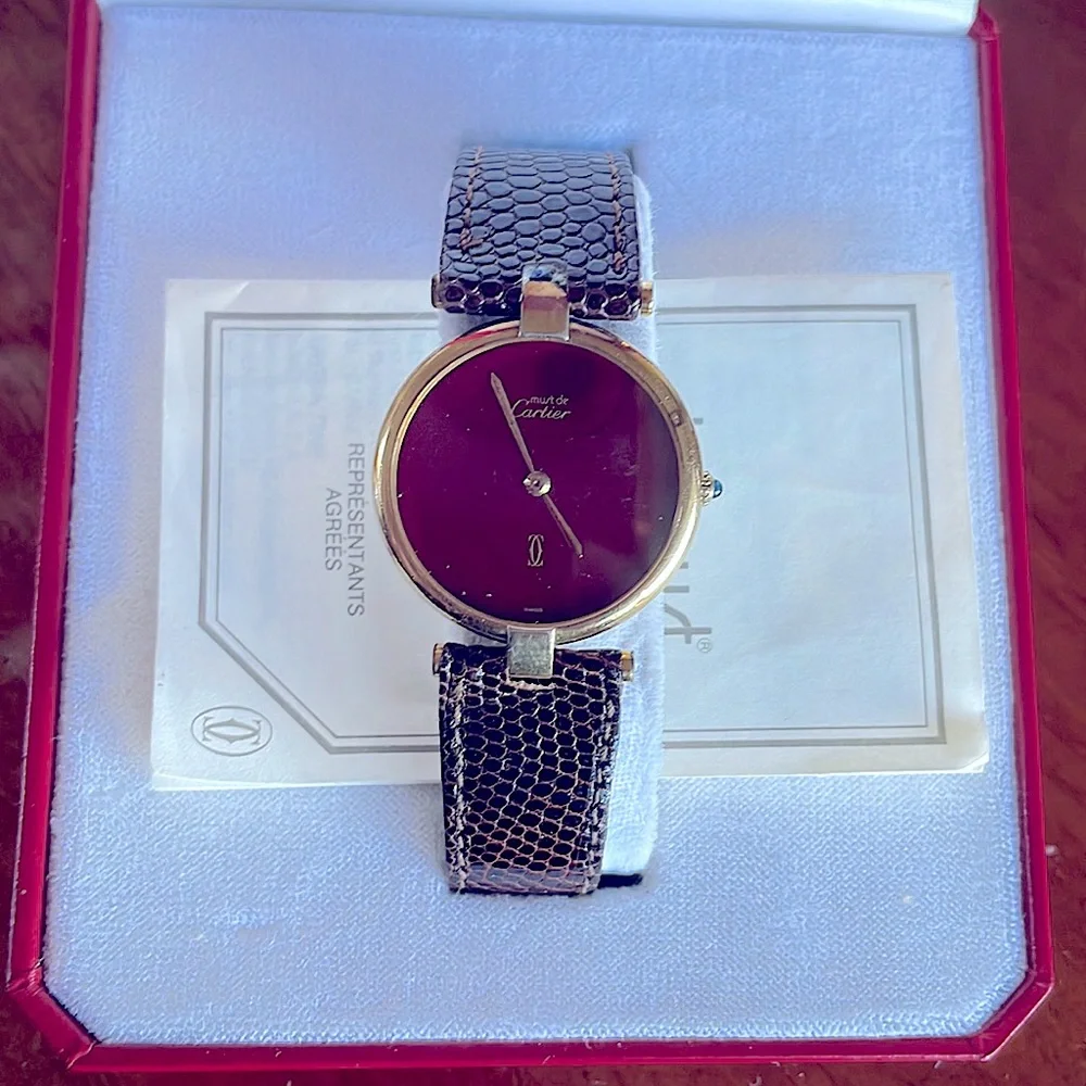 Cartier Paris,Must de Cartier Argent, absolutely Beautiful, unisex 30MM size